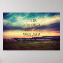 Important Words landscape Print