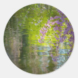 Impressionist Cherry Blossoms Round Stickers