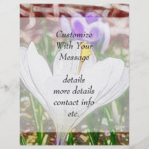 Impressions Of The Crocus Garden Personalized Flyer
