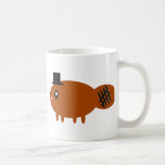 In a hat mugs