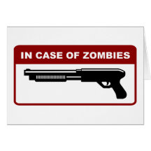 In Case Of Zombies Card