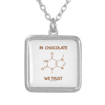 In Chocolate We Trust (Theobromine Molecule) Custom Necklace