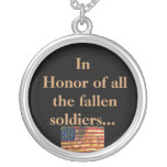 In Honor of ALL Fallen Soldiers. Custom Necklace