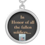 In Honour of ALL Fallen Soldiers. Personalised Necklace