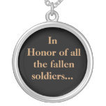 In Honour Of ALL Fallen Soldiers. Custom Jewelry