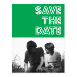 In Lights Save The Date Postcards (Green) postcards