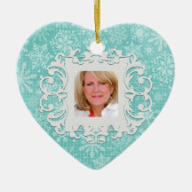 In Loving Memory Snowflake Personalised Photo Christmas Ornament