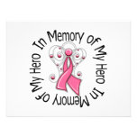 In Memory of My Hero Breast Cancer Angel Wings Custom Invitation