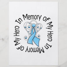 In Memory of My Hero Prostate Cancer Angel Wings Flyer