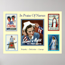 In Praise of Nurses ~ Vintage Nurse Print