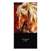 In The August Wind (Horse) Collectable Photo Card