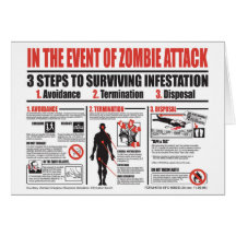 In The Event of Zombie Attack NOTE CARD