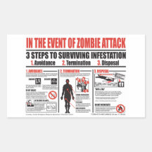 In The Event of Zombie Attack STICKERS