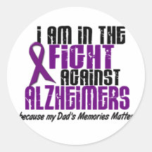 In The Fight Against Alzheimer's Disease DAD Stickers