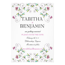 In the Garden - Save the Date Personalized Invitation