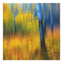 In the Golden Woods. Impressionism Custom Invites