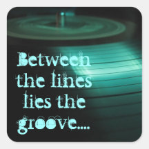 In The Groove Square Sticker