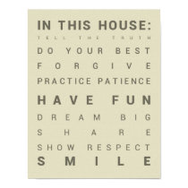 In This House - Family Rules posters