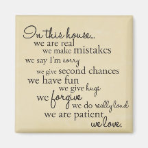 In this house... fridge magnets