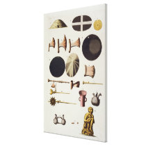 Inca tools and artefacts, Peru, from 'Le Costume A canvas prints