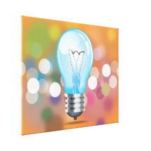 Incandescent light bulb canvas print