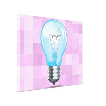 Incandescent light bulb gallery wrapped canvas