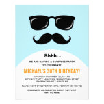 Incognito blue and orange surprise party invite