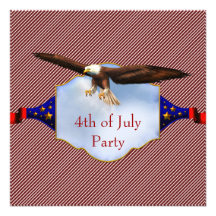 Independence Day 4th of July Party BBQ Personalized Announcements