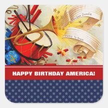 Independence Day, 4th of July  Stickers