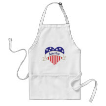 Independence Day Banner Heart Apron