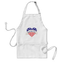 Independence Day Banner Heart Aprons