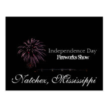 Independence Day Fireworks Show - Natchez, MS Postcard