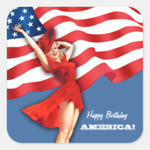 Independence Day Pin-up Stickers