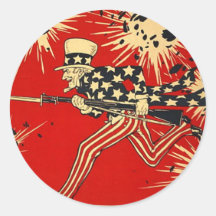 Independence Day Round Sticker