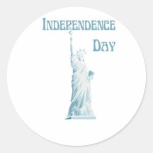 Independence Day Round Stickers