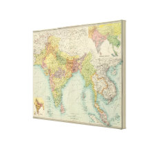 India & Farther India political Gallery Wrap Canvas