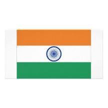 India National Flag Customized Photo Card
