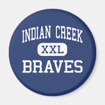 Indian Creek - Braves - High - Trafalgar Indiana Refrigerator Magnet