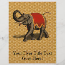 Indian Elephant w/Red Cloth Flyer Design