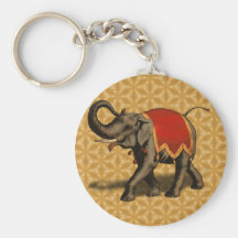 Indian Elephant w/Red Cloth Key Chains