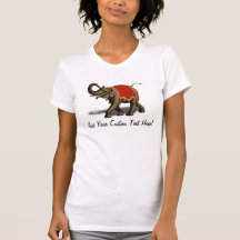 Indian Elephant w/Red Cloth Shirt