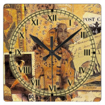 Indian Glories Square Wall Clocks