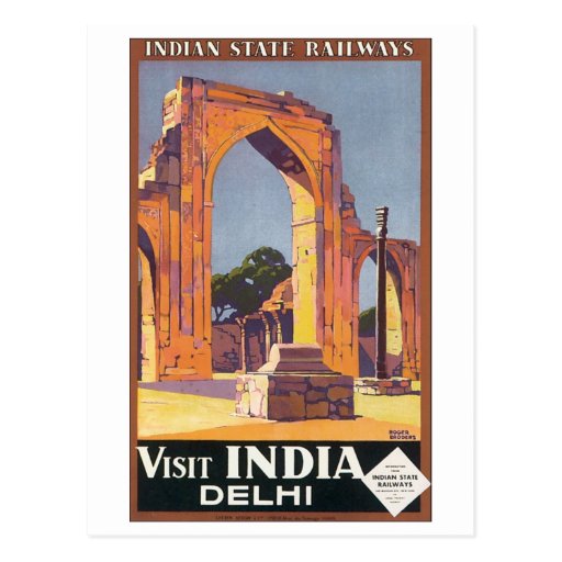 Indian State Railways Visit India Delhi Post Cards