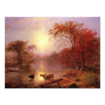 Indian Summer Hudson River by Bierstadt Photograph