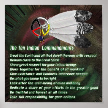 Indian Ten Commandments Poster