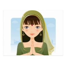 Indian woman post cards
