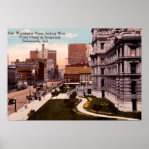 Indianapolis, Indiana Old Courthouse Posters