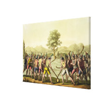 Indians playing Ciueca, Chile, from 'Le Costume An canvas prints