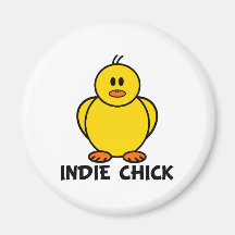 Indie Chick Refrigerator Magnet