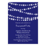 Indigo Twinkle Lights Engagement Invitation